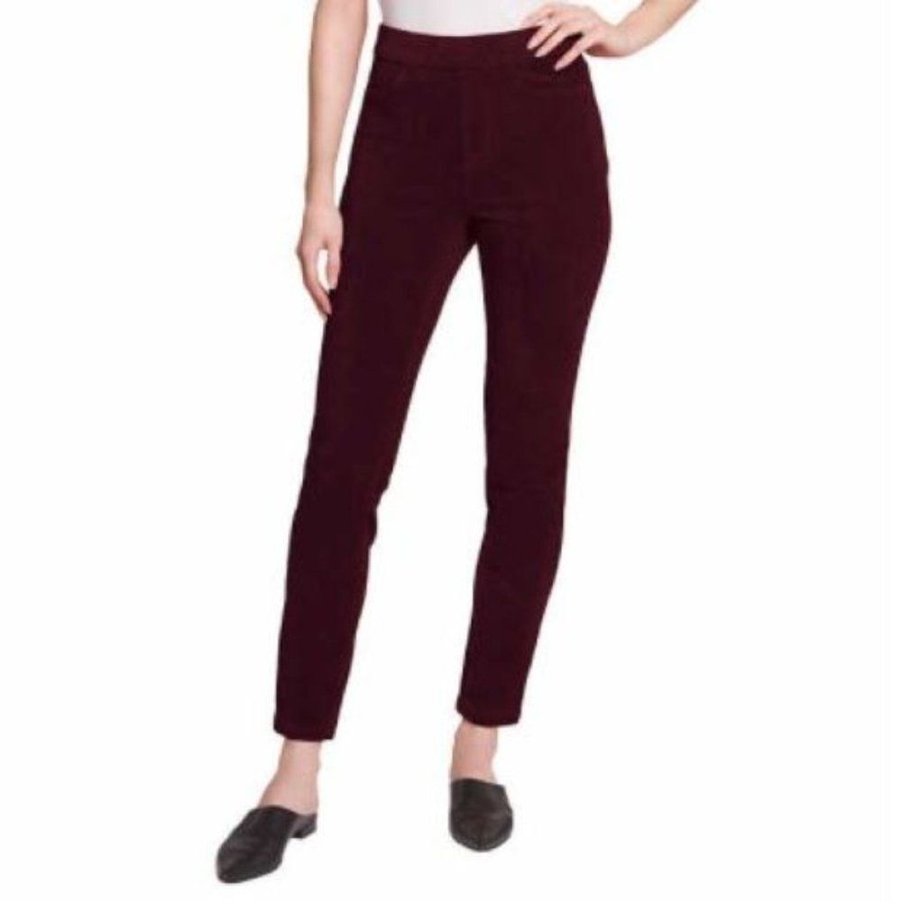 Gloria Vanderbilt New Burgundy Pull-on Legging Pants 2X‎